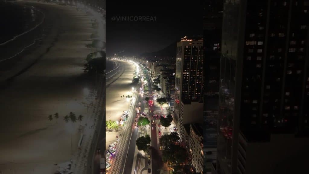 Filmagem aérea com drone em Copacabana.